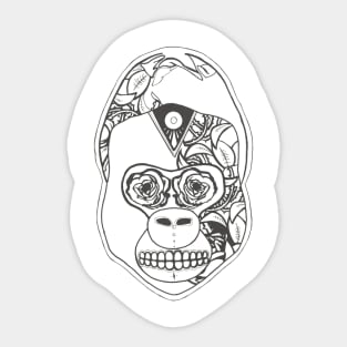 Sugarskull Gorilla Sticker